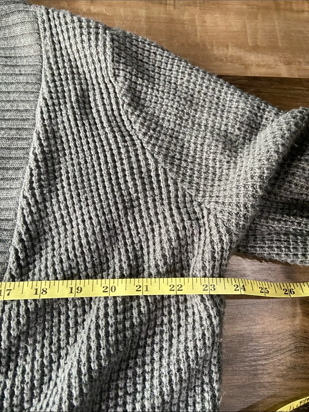 Open-Front Chunky Knit Cardigan Sweater - Gray